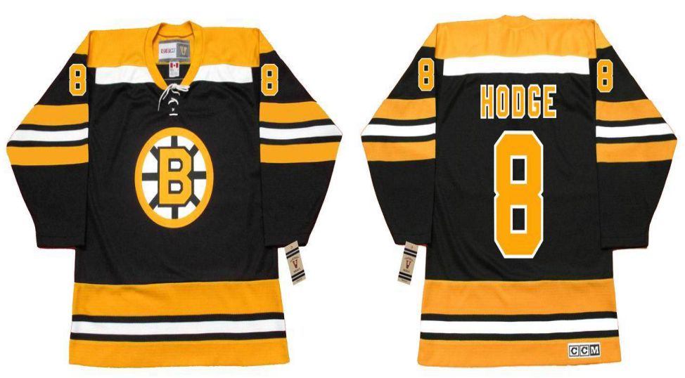 2019 Men Boston Bruins #8 Hodge Black CCM NHL jerseys